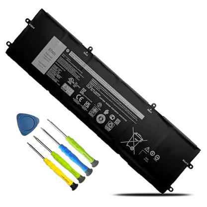 DWVRR 87Wh Laptop Battery Replacement for Dell Alienware x17 R1 R2 Alienware x15 R1 R2 Inspiron 16 7620 2-in-1 Series Notebook 0017GN 0NR6MH 817GN Battery 7250mAh 6-Cell - size: 12.83*3.47*0.28inch DWVRR