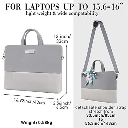 Laptop Bag for Women Slim Travel - color: Grey