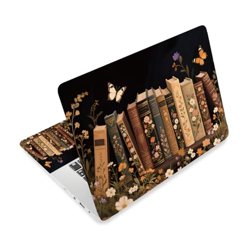 Laptop Skin Sticker Decal PVC Vinyl Quote Sticker Notebook PC Protector Waterproof Scratch Resistant Laptop Skin for 12.1 13 13.3 13.6 14 15 15.3 16 Inch Vintage Book Style - color: Vintage Book