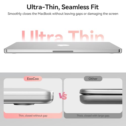 EooCoo Premium Keyboard Cover Skin Protector, Laptop Accessories Compatible with 2026 2025 2024 2023 2022 2021 M5-M1 Pro/Max MacBook Pro 14/16, M5-M2 MacBook Air 13/15, 2026 MacBook Neo 13, Pink - color: Pink