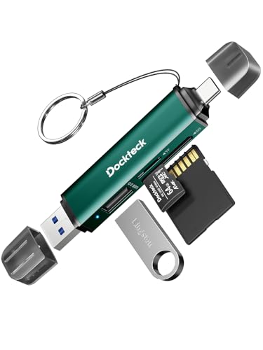 SD Card Reader, USB3.0, 3-Slot USB A/C to Micro SD Adapter,Green | 5G Super Speed, Memory Card Reader for UHS-I SD/Micro SD/SDHC/SDXC/MMC, OTG Support, Plug&Play,Compatible with Macbook iphone - color: Green