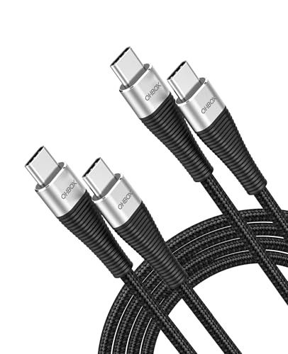 USB C to USB C Cable 3FT 2Pack, 100W USBC Charger Fast Charging Cord Braided, Type C Cable for iPhone 17 Pro Max 16/15, iPad Pro/Air/Mini, MacBook Pro/Air, Samsung, Pixel Phones, Tablets and Laptops - color: Black, size: 3 FT - 2 Pack, style: USB C to USB