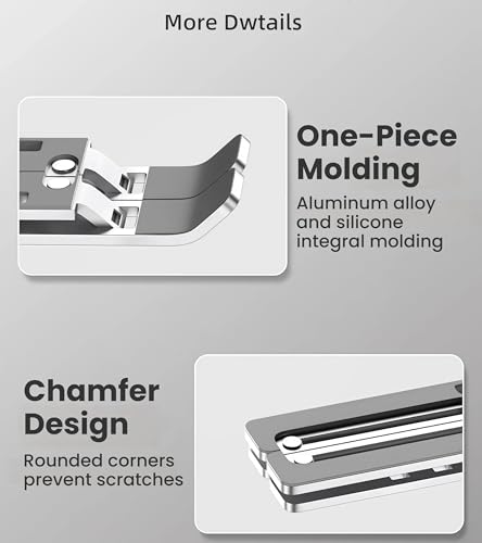 Laptop Stand for Desk - Portable Aluminum Alloy Folding Adjustable Holder for 10-15.6" Laptops & Tablets