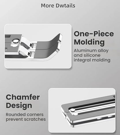 Laptop Stand for Desk - Portable Aluminum Alloy Folding Adjustable Holder for 10-15.6" Laptops & Tablets