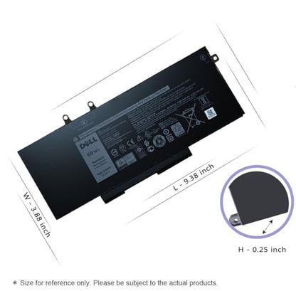 DELL 3HWPP Battery for Dell Latitude 5401 5410 5411 5501 5510 5511 Precision 3541 3551 Inspiron 7706 2-in-1 Inspiron 7500 2-in-1 Inspiron 7506 2-in-1 Black 03HWPP 10X1J N2NLL 1VY7F 451-BCMN 15.2V 68Wh
