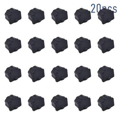 20 PCS RJ11 Port Anti-dust Plugs, Silicone Covers Caps Stoppers, Port Protector for End Computer Digital Socket Printer, 0.37 x 0.3 (LxW) - size: RJ11/Black/20 PCS