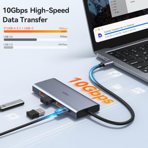 Laptop Docking Station 3 Monitor Triple 4K Display,USB C Hub with 2 HDMI 8K | USB C Docking Station Dual Monitor with 8K USB C Port,10Gbps USB 3.1*3, 100W PD, Ethernet, USB C Adapter for Hp/Dell Laptop