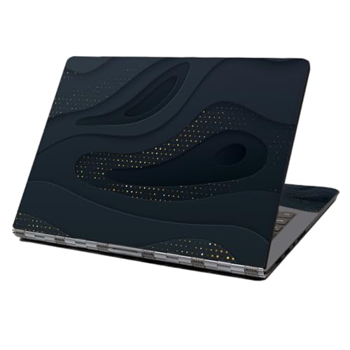 Laptop Skin Sticker Decal,12" 13" 13.3" 14" 15" 15.4" 15.6" Laptop Skin Sticker Protector Cover for Toshiba Hp Samsung Dell Apple Acer Leonovo Sony Asus Laptop Notebook (Black Gold) - color: Black Gold