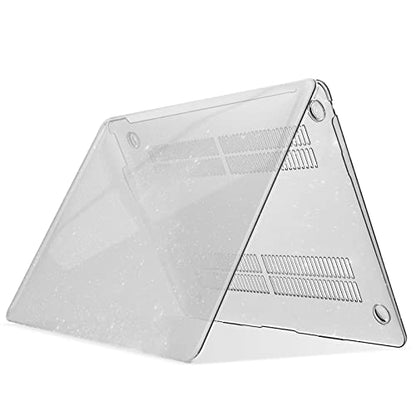 IBENZER Compatible with New MacBook Air 13 inch Case 2022 2021 2020 M1 A2337 A2179 A1932, Plastic Hard Shell Case with Keyboard Cover for Mac Retina Display with Touch ID, Star Clear, AT13-S-CL+1 - color: Star Clear