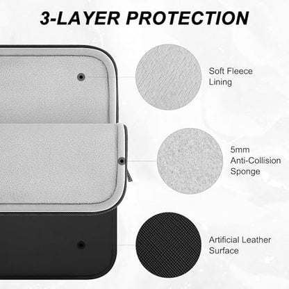 ARVOK Laptop Sleeve Case,Waterproof Notebook Cover for MacBook Air MacBook Pro inch, Computer Carrying Bag - color: Black, size: 15 inch