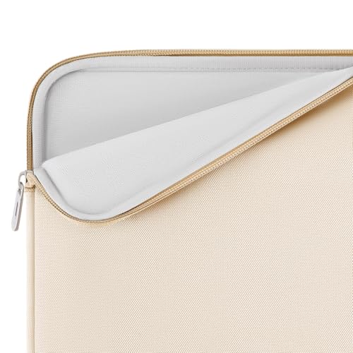 DOMISO 17 inch Laptop Sleeve Protective Case Cover Compatible with 17-17.3 inch HP Dell ASUS Lenovo Chromebook,Waterproof Computer Cases Bag,Beige