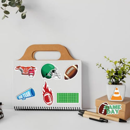 XZENTIRA 105 PCS Football Stickers Water Bottle Bulk Vinyl American Stickers for Laptop Skateboard Scrapbook Supplies Football Gifts Party Favors - style: Football
