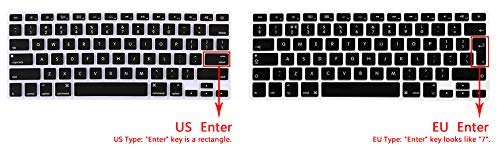 HRH Ombre Grey Silicone Keyboard Skin Cover for iMac Wired USB Full Size Keyboard with Numeric Keypad A1243(G6 MB110LL/B and MB110LL/A) - color: Ombre Gray