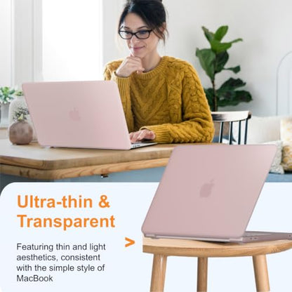 Matte Finish Case for MacBook Neo 13 inch 2026 Model A3404, Blush Clear | Exact Fit Scratches & Fingerprints Resistant, Ultra-Thin Matte Frosted Protective Hard Shell Mac Neo Case and Keyboard Cover - color: Blush Clear
