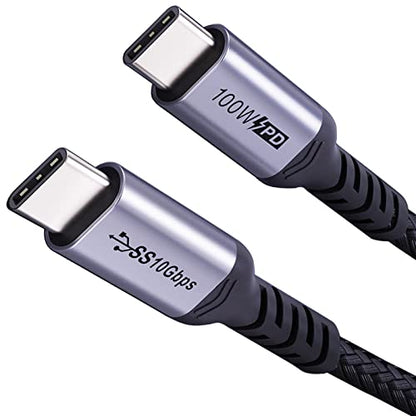 Short USB C Cable 100W, 1.5ft 2 Packs, 10Gbps Data Speed, 4K Video | 3.1 Gen 2 High Speed Data Transfer, 5A Fast Charging, 4K 60Hz USBC Video Display, Compatibile for iPhone 17/16 - size: 1.5 ft