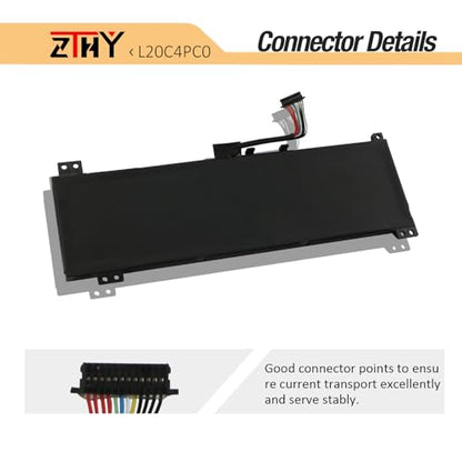 L20C4PC0 L20D4PC0 Battery Replacement for Lenovo Legion 5-15ACH6 5-15ACH6A | 5-15ACH6H 5-15IAH7 5-15IAH7H 5-15ITH6 5-15ITH6H Ideapad Gaming 3-15ACH6 Series Laptop L20L4PC0 L20M4PC0 15.36V 60Wh 3910mAh - size: 9.06*3.15*0.35 inch L20C4PC0