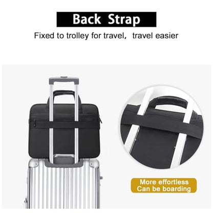 Large Briefcases For Men Canvas Tote Bag 15.6 Inch 17 Inch 19 Inch Laptop Case Work Bags Office Messenger Bag - style: Large Size（17 Inch）