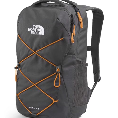 The North Face Jester Everyday Laptop Backpack, Gy/Dust Org, OSFA | Commuter Daypack, Water Repellent, Laptop Sleeve - color: Anthracite Grey/Dust Orange