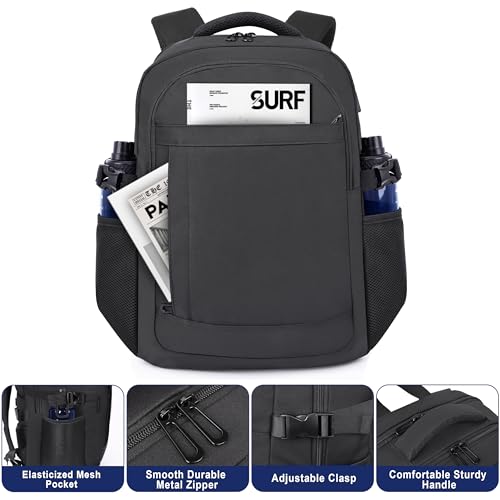 DEYACE Laptop Backpack 17 Inch Large Computer Bag for Men with USB Charger Port 18x14x8 Flight Approved Personal Item Travel Laptop Backpacks