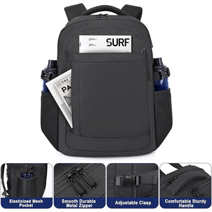 DEYACE Laptop Backpack 17 Inch Large Computer Bag for Men with USB Charger Port 18x14x8 Flight Approved Personal Item Travel Laptop Backpacks