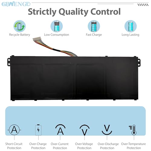 JPFMR Laptop Battery AP19B5K AP19B8K for Aspire 3 A315-24P A314-35 A315-56 A315-57 A315-57G A315-58G A315-59 A315-59G A317-52 A317-53 A317-53G Aspire EX215-54 EX215-54G 11.4V 42Wh 3650mAh