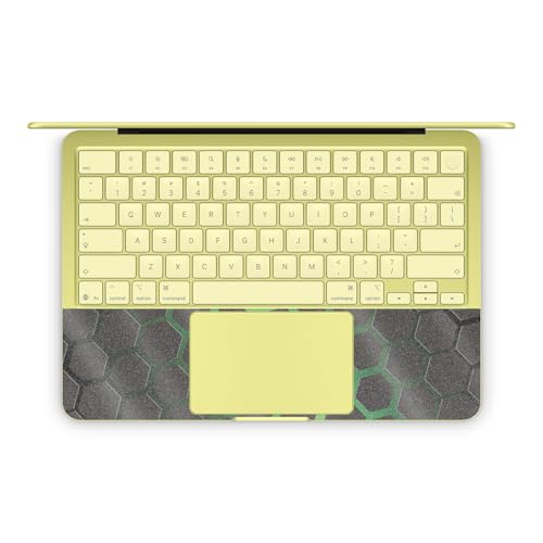 Glossy Glitter Laptop Skin Compatible with Apple MacBook Neo - Green Hex - Premium 3M Vinyl Protective Wrap Decal Cover - Easy to Apply | Crafted in the USA by MightySkins - color: Green Hex, size: MacBook Neo Full Cover Skin, style: Glossy Glitter Finish