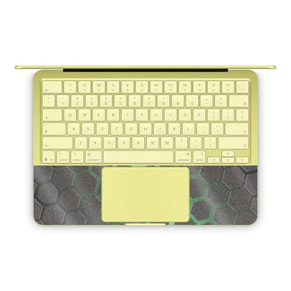 Glossy Glitter Laptop Skin Compatible with Apple MacBook Neo - Green Hex - Premium 3M Vinyl Protective Wrap Decal Cover - Easy to Apply | Crafted in the USA by MightySkins - color: Green Hex, size: MacBook Neo Full Cover Skin, style: Glossy Glitter Finish