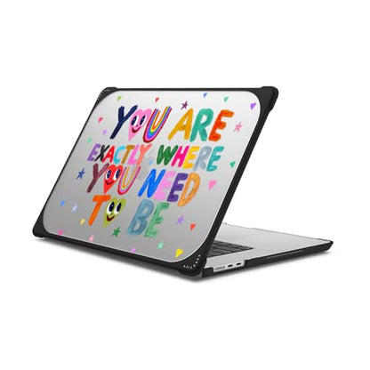 CASETiFY Bounce MacBook Air 15" (M2 - M5) Case [Enhanced Protective Corner Design/Ventilation Cutouts/Anti-Slip Grip] - You are Exactly Where You Need to Be - Clear Black - color: You are Exactly Where You Need to Be
