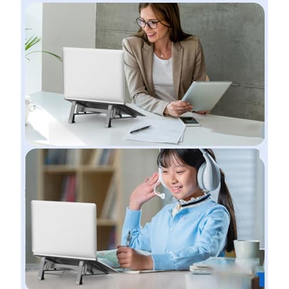 Quick Setups Laptop Stand Double Mode Side and Vertical Brackets for Ergonomic Postures ABS Silicone Build Universals Laptop Stand