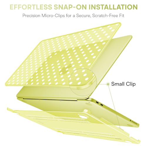 May Chen Compatible with MacBook Neo 13 inch Case 2026 Model A3404, Plastic Hard Shell,Keyboard Cover,Screen Protector,Dust Plug, for MacBook Neo 13" with A18 Pro Chip, Citrus Polka dot - color: Citrus Polka dot