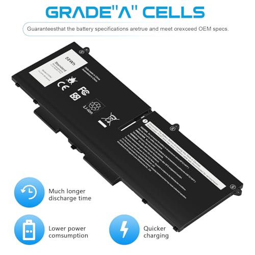 Futurebatt 07KRV Laptop Battery Replacement for Dell Latitude 5430 5530 Precision 3570 P104F P104F005 P137G P137G004 Series M69D0 H4PVC 0H4PVC Y86WG 0Y86WG 08WRCR 078FWY 4FVJG O7KRV - size: 07KRV 11.38 4.53 0.73in