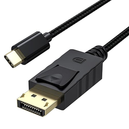 USB C to DisplayPort 1.4 Cable 6FT with Latch, 8K@60Hz 4K@144Hz USB C to DP Cable, USB-C to Display Port Cable Thunderbolt 4/3 Compatible for MacBook Pro Air iPhone 15 Steam Deck Surface - size: 6.6FT