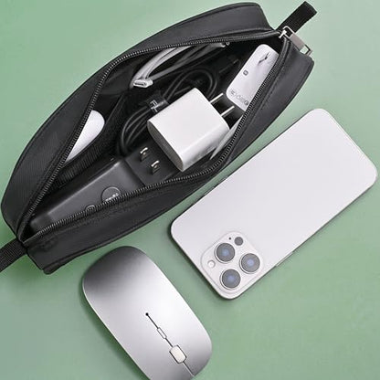 Laptop Chargers Case,Zipper Mesh Electronics Accessories Bag for Laptop Tablet Power/Mouse/Cord/USB Accessories,Black