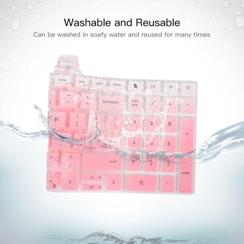 Keyboard Cover Skin for 2025 Dell 16 Plus Laptop DB16250, Dell 16 Plus 2-in-1 Laptops DB16255 DB06250, Dell Inspiron 16 5640 5645, Dell 16 Laptop DC16250 DC16251 Keyboard Protector Skin, Ombre Pink - color: Ombre Pink