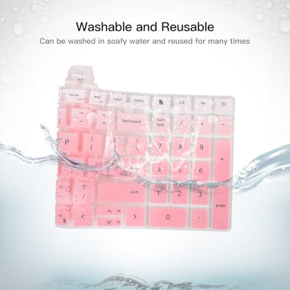 Keyboard Cover Skin for 2025 Dell 16 Plus Laptop DB16250, Dell 16 Plus 2-in-1 Laptops DB16255 DB06250, Dell Inspiron 16 5640 5645, Dell 16 Laptop DC16250 DC16251 Keyboard Protector Skin, Ombre Pink - color: Ombre Pink