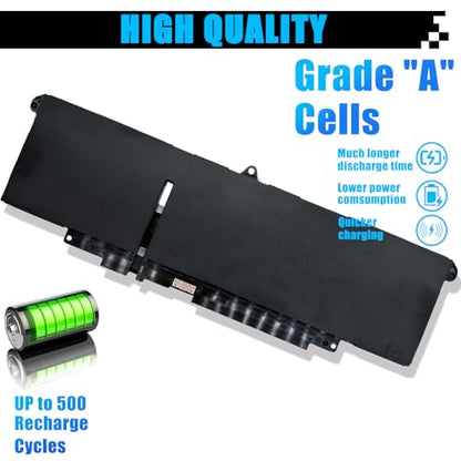 WW8N8 Laptop Battery Replacement for Dell Latitude 7340 7350 7440 7450 7640 7650 Series 66DWX 086D0Y 86D0Y 00HYH8 0HYH8 0CTJJ6 57Wh 4878mAh 11.4V - size: 9.92*3.46*0.21 inch WW8N8