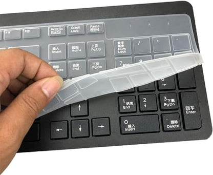 MUBUY-GOL Keyboard Cover For HP USB Slim Business Keyboard KU-1469 SK-2120 KB-1469 803181 & HP EliteOne 800 G4 All-In-One PC, Clear Silicone Skin