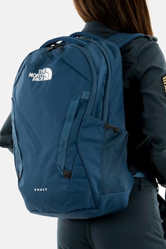 The North Face Vault Everyday Laptop Backpack, Shady Bl/Wht-NPF, OSFA | Commuter Travel Bag, Water-Repellent Finish, Spacious Compartment - color: Shady Blue/Tnf White-npf
