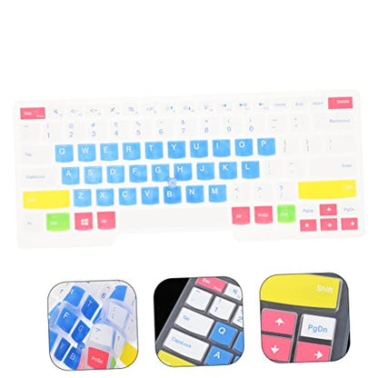 Angoily Keyboard Cover Skin Silicone Protector for Easy to Install Washable Keyboard Accessory