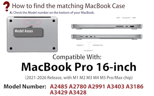 UESWILL for MacBook Pro 16 inch Case M5 M4 M3 M2 M1 A3429 A3428 A3403 A3186 A2991 A2780 A2485 (2021-2026 Release), Glossy See Through Hard Shell Cover + Microfiber Cloth, Transparent - color: Transparent, size: MacBook Pro 16" (M1 M2 M3 M4 M5)