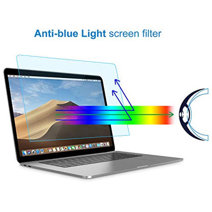 MOSISO 2 Pack 13 inch Laptop Screen Protector | Blue Light Blocking Anti-UV Eye Protection Screen Filter Film Compatible with MacBook Air 13 Retina 2022-2018/Pro 13 inch