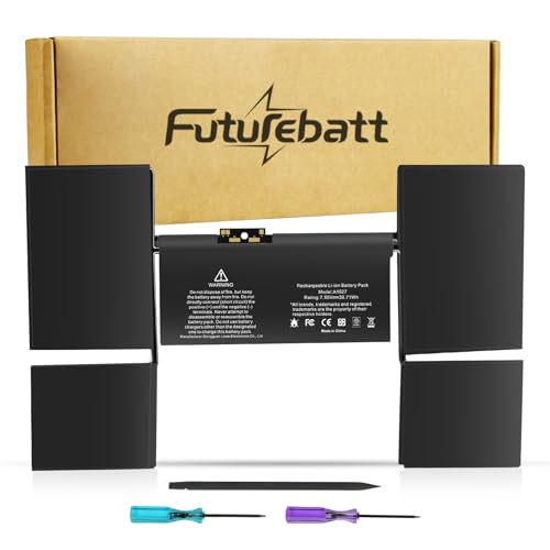 Futurebatt A1527 Battery Replacement for A1705 A1534 Battery Fit for MacBook8,1 9,1 10,1 A1534 MacBook Rtina 12 inch 12 Inch Retina EMC 2746 2991 3099 661-02267 - size: A1527 13.62 8.39 0.71in