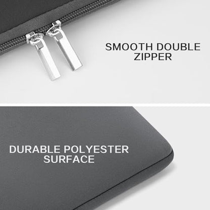 RAINYEAR 14 Inch Laptop Sleeve Case with Pocket & Accessories Pouch, Gray | Protective Padded Zipper Soft Laptop Case Carrying Computer Bag Compatible with 14 Inch Notebook Chromebook Tablet Ultrabook - color: Gray, size: 14"