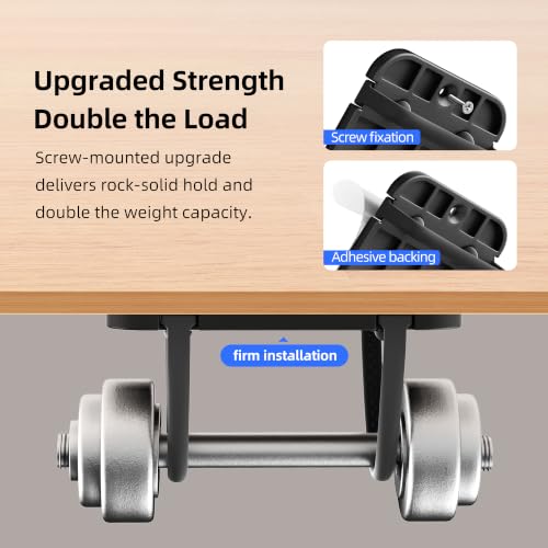 2 Pack Upgraded Laptop Charger Holder,Adjustable Silicone Strap Power Brick Organizer With Heat Dissipation,Under Desk Cable Management Mount For Most Power Adapters,Chargers,Screws & Adhesive - color: Black*2