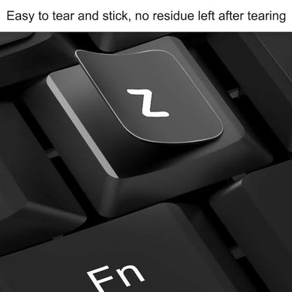 Replacement English Keyboard Letter Stickers, Universal English Keyboard Stickers with Black Background and White Lettering for PC Computer Laptop Desktop(3PCS,English)