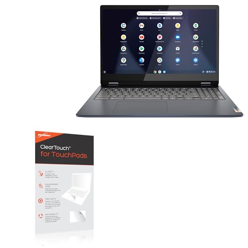 BoxWave Touchpad Protector Compatible with Lenovo IdeaPad Flex 3i Chromebook (15 in - 82T3) - ClearTouch for Touchpad (2-Pack), Pad Protector Shield Cover Film Skin