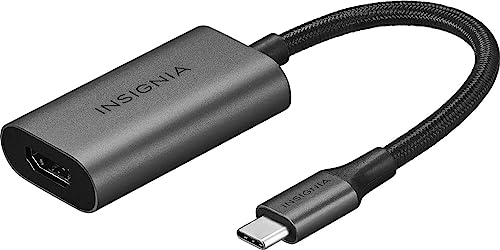 INSIGNIA 4K@60Hz USB C to HDMI Adapter - Black, High Speed, Thunderbolt, Groundbreaking Performance, Compatible for Apple Mackbook, iPad, iPhone, Pixelbook, XPS, Galaxy and More - style: USB-C to HDMI Adapter