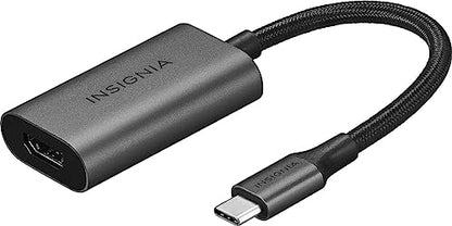INSIGNIA 4K@60Hz USB C to HDMI Adapter - Black, High Speed, Thunderbolt, Groundbreaking Performance, Compatible for Apple Mackbook, iPad, iPhone, Pixelbook, XPS, Galaxy and More - style: USB-C to HDMI Adapter