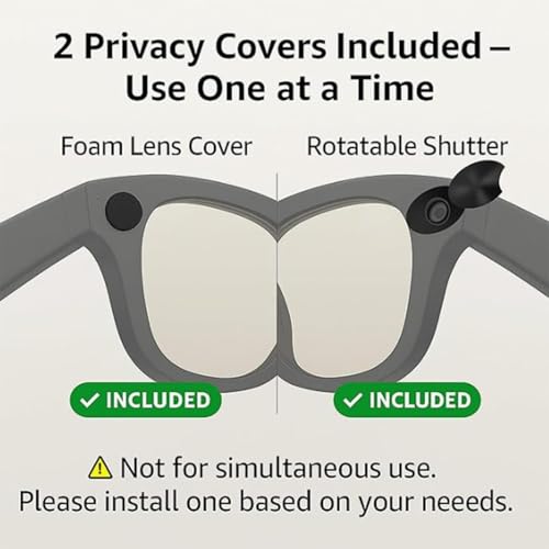 Camera Privacy Cover - 3 Piece Smart Anti Spy Lens Protector, Sliding Webcam Blocker for Phone Glasses Devices | Security Shield for Meetings Travel Driving Business Office Use
