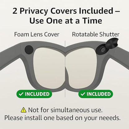 Camera Privacy Cover - 3 Piece Smart Anti Spy Lens Protector, Sliding Webcam Blocker for Phone Glasses Devices | Security Shield for Meetings Travel Driving Business Office Use
